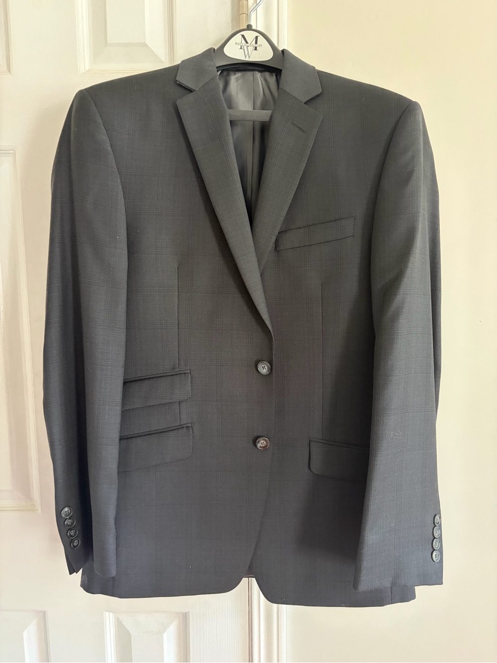 Calvin Klein Charcoal Gray Two-Button Notch Lapel Blazer